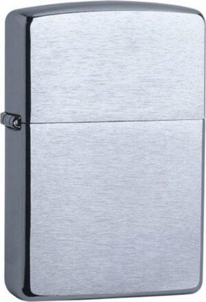 ZIPPO Benzinfeuerzeug "chrom gebürstet" in silber