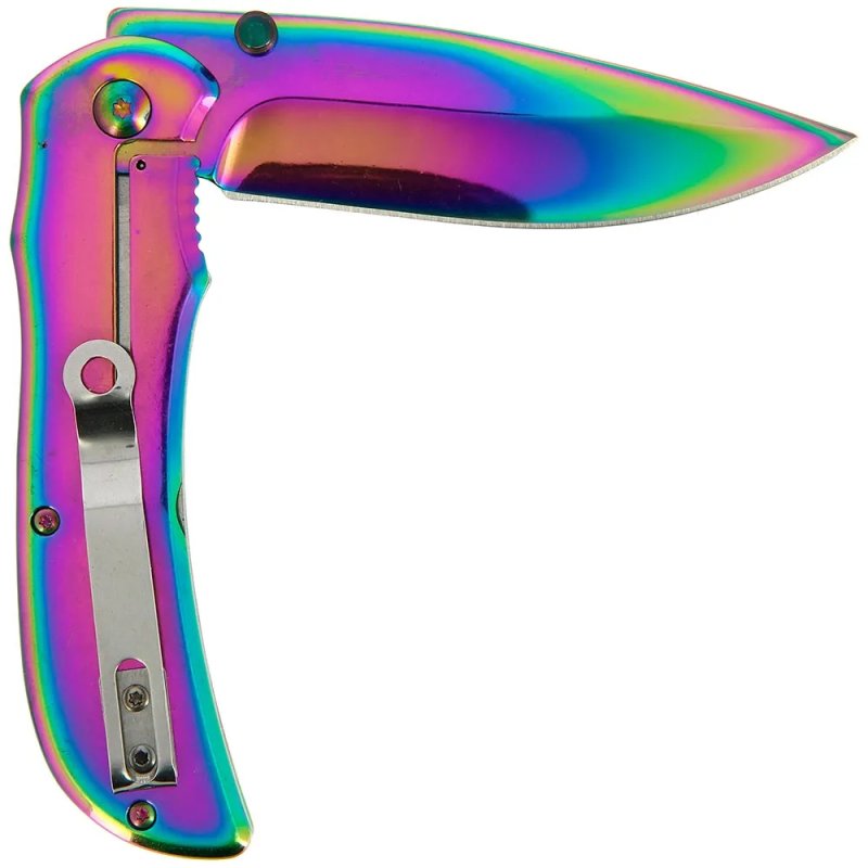 Anglo Arms Einhandmesser Totenköpfe Skulls im Rainbow Design – Bild 5