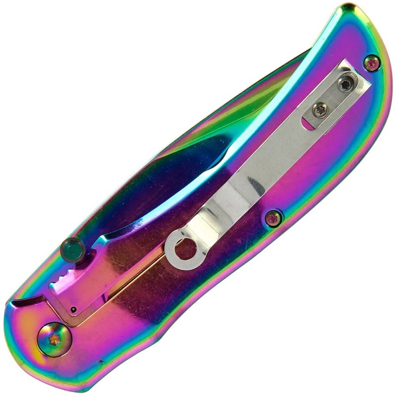 Anglo Arms Einhandmesser Totenköpfe Skulls im Rainbow Design – Bild 7