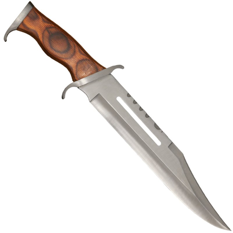 Anglo Arms Grosses Messer Rambo III Deluxe, Holzgriff, Lederscheide – Bild 5