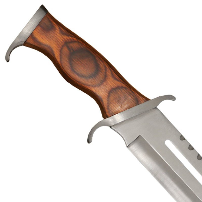 Anglo Arms Grosses Messer Rambo III Deluxe, Holzgriff, Lederscheide – Bild 6