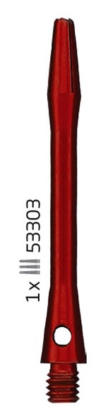 Bull´s Dart Aluminium Shaft, medium, Simplex, Rot