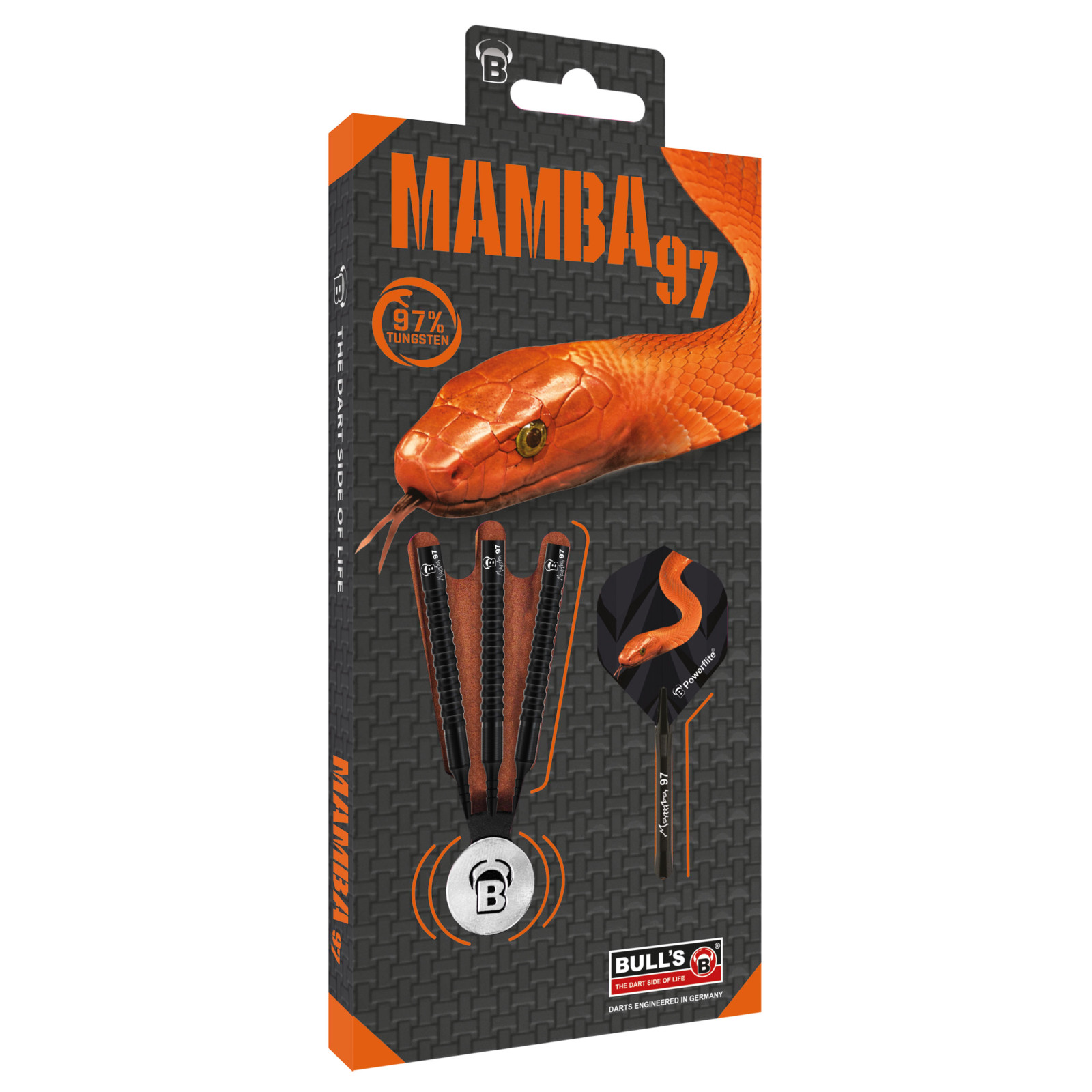 Bull´s Mamba97 M3, 97% Tungsten, Softdart, 18g., Schwarz – Bild 4