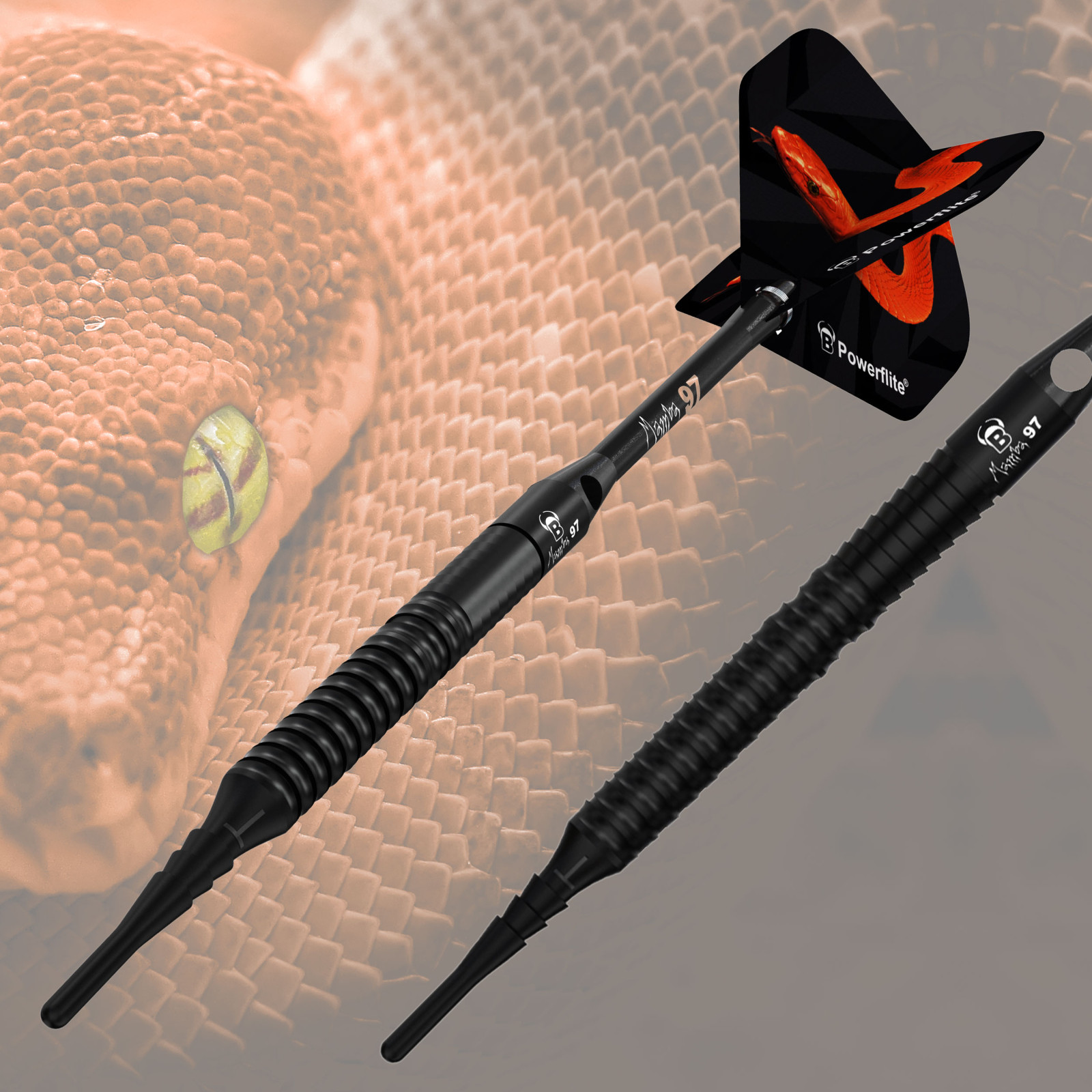 Bull´s Mamba97 M6, 97% Tungsten, Softdart, 18g., Schwarz – Bild 3