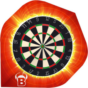 BULL'S Motex Flights Dartboard, Rot,  A-Standard, 75 Micron