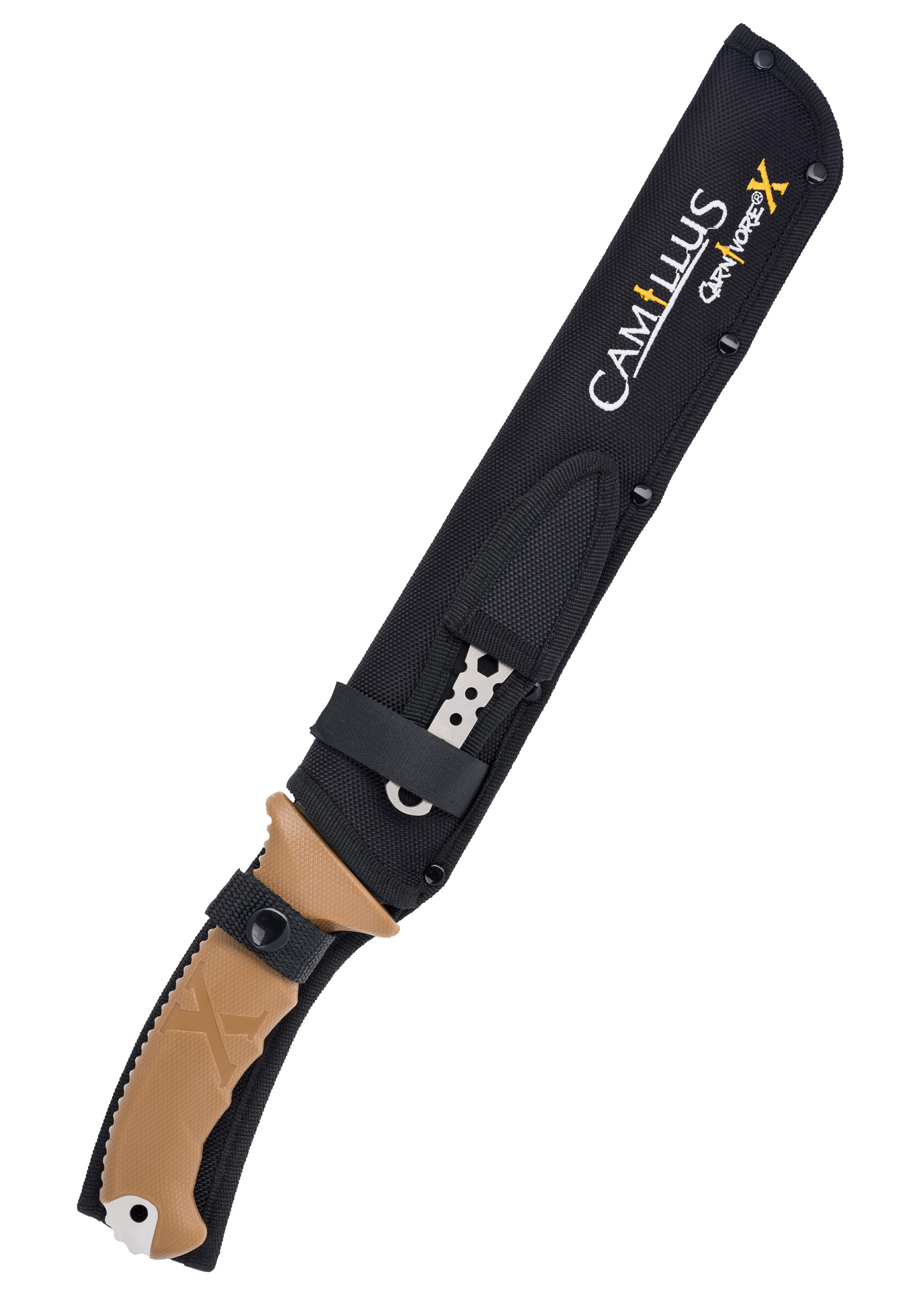 Camillus CARNIVORE X&trade; Machete mit Scheide, brauner Griff – Bild 4