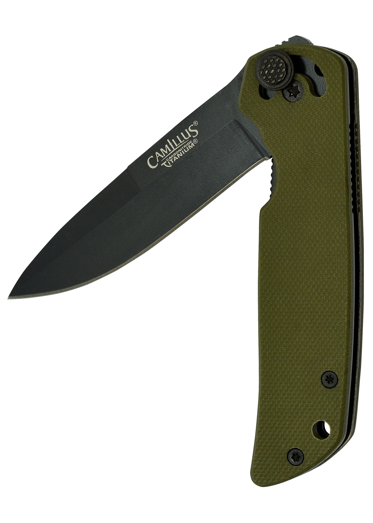 Camillus Einhandtaschenmesser CudaMini, Drop-Point, AUS-8 Stahl, Grün – Bild 6