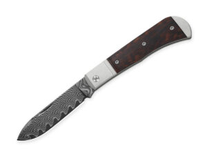 Kizer Trestle D Damascus Aluminum & Leopard Wood, Taschenmesser