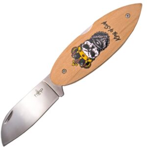 Third Buchenholz Taschenmesser, King of Surf,420er Stahl, Braun