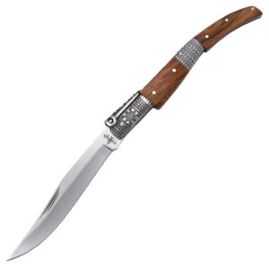 Third Taschenmesser Ratschenmesser, Olivenholz und Reliefmuster, Braun