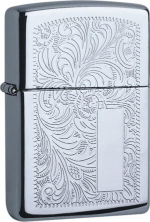 ZIPPO Benzinfeuerzeug "Venezia", graviertes Motiv, silber