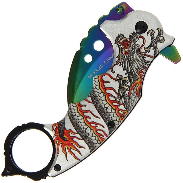 Anglo Arms Rainbow Dragon, Karambit, Hosenclip – Bild 2