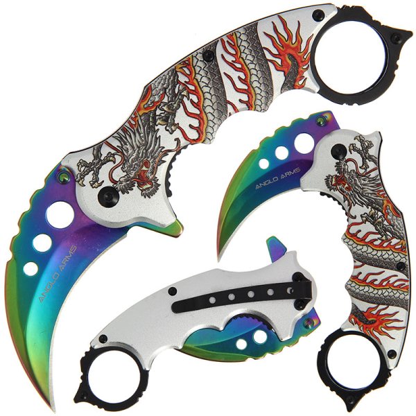 Anglo Arms Rainbow Dragon, Karambit, Hosenclip – Bild 7