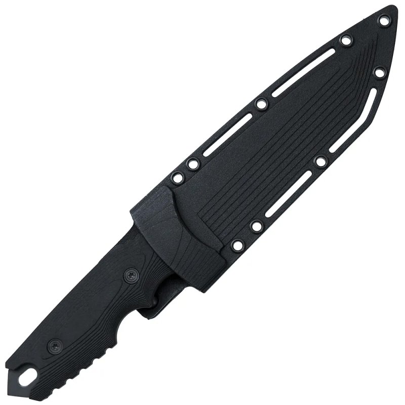 Anglo Arms Black Phantom, feststehendes Messer, Kunststoffscheide – Bild 3
