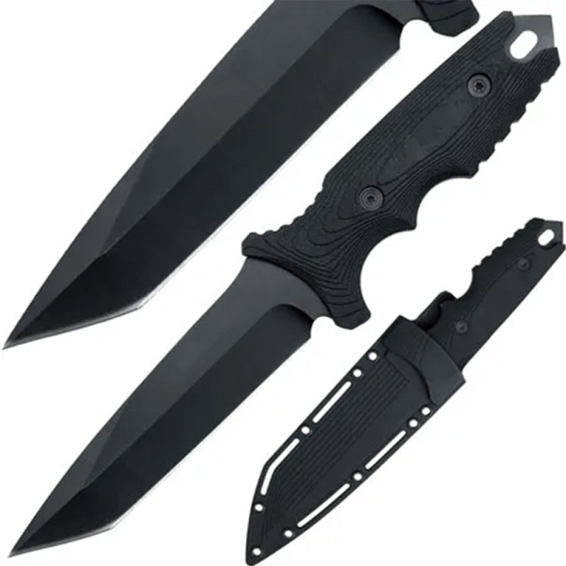 Anglo Arms Black Phantom, feststehendes Messer, Kunststoffscheide – Bild 7
