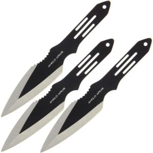 Anglo Arms Wurfmesser Set Blackthrow, 3 Stück, Nylonscheide