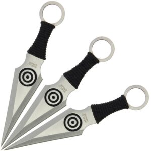 Anglo Arms Wurfmesser Set Kunai, 3 Stück, Nylonscheide