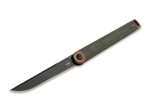 Böker Plus Kaizen Green Canvas Micarta, Einhandmesser, Hosenclip