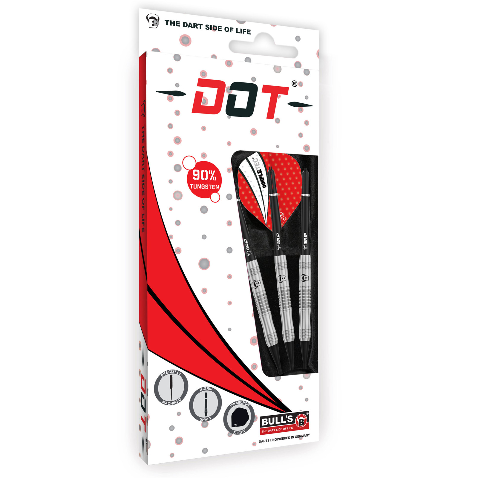 Bull´s Dot D4, 90% Tungsten, Softdart, 18g., Silber – Bild 3