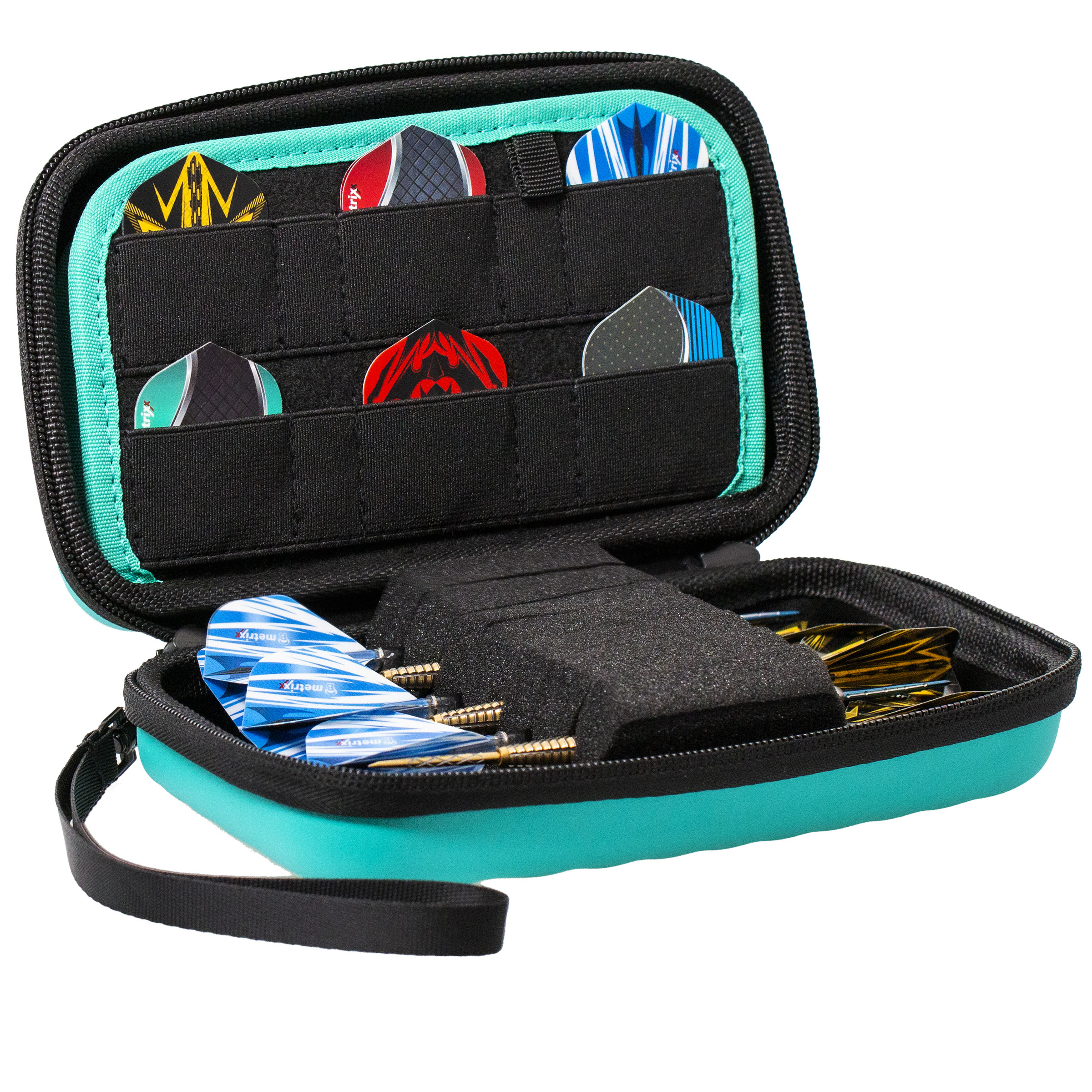 Bull´s Dart Tasche Hardcase Orbis XL, türkis, 190x110x50mm – Bild 3