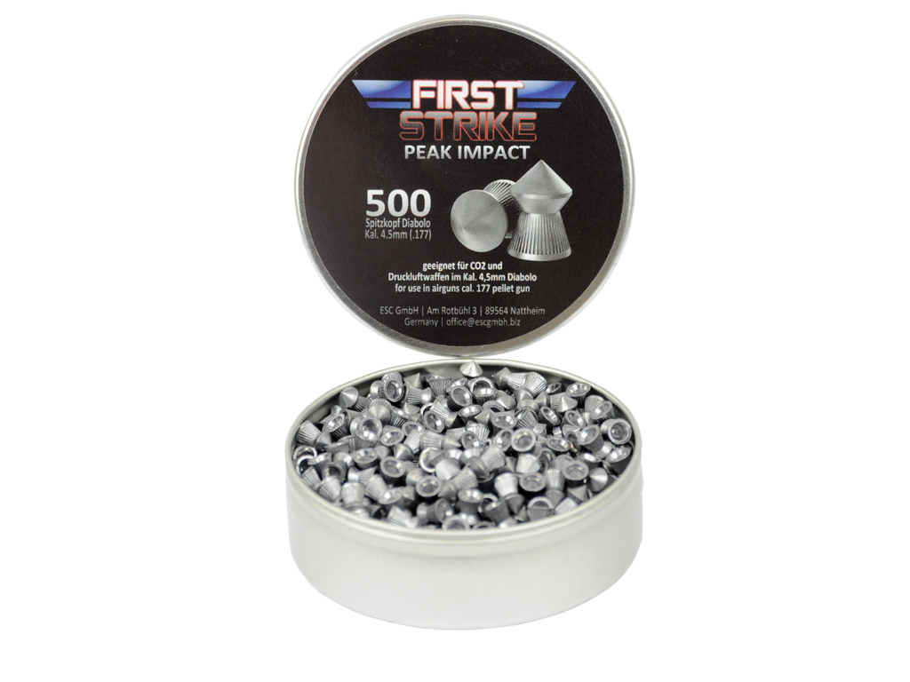 First Strike Diabolo Spitzkopf, 500 Stk., 4,5mm (.177), geriffelt
