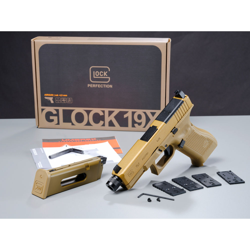 GLOCK 19X MOS, cal. 6 mm BB, CO2, < 1,0 J, Coyote – Bild 10