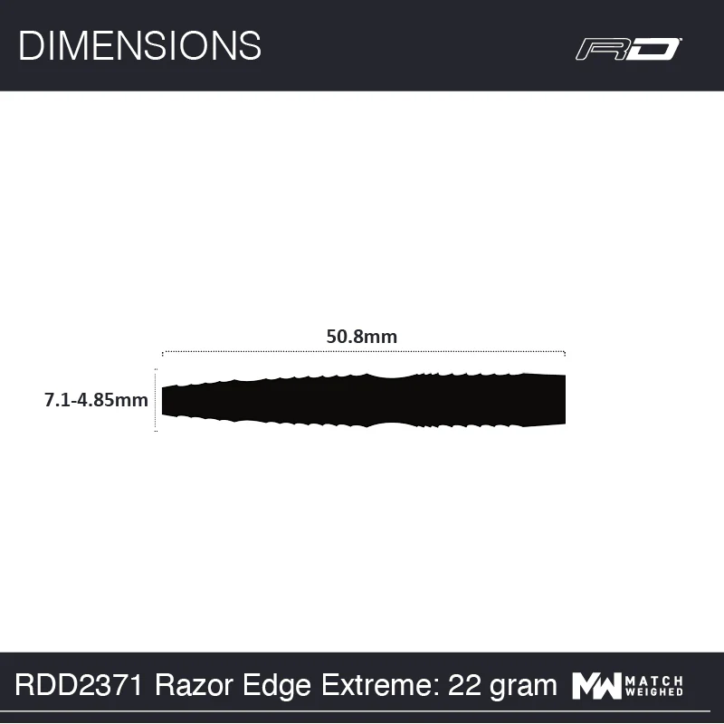 Red Dragon Darts Razor Edge Extreme, Steeldart, 22g, Tungsten – Bild 5