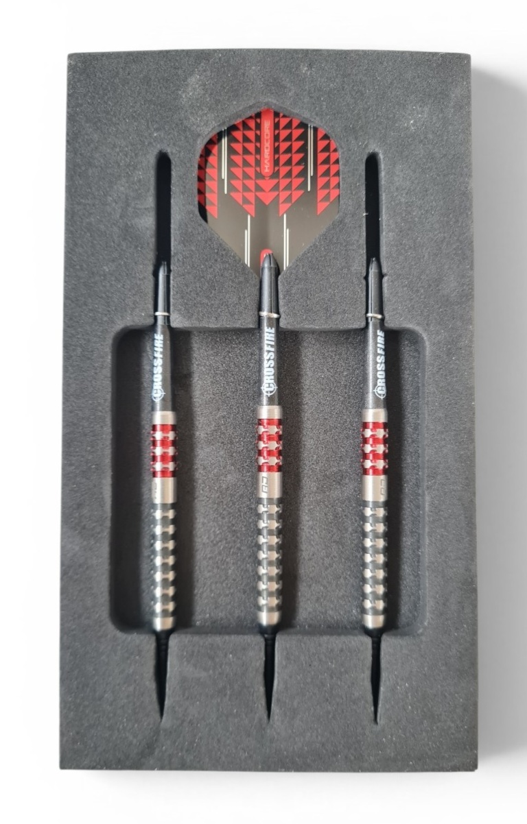 RedDragon Softdarts Crossfire, 90% Tungsten, 20g., Rot silber – Bild 4