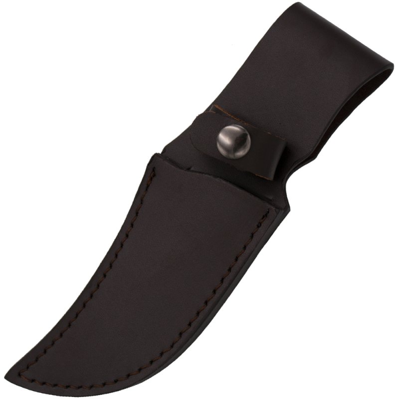 Third Skinner Jagdmesser mit Holzgriff, Lederscheide, 420er Stahl – Bild 3
