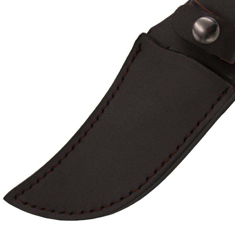 Third Skinner Jagdmesser mit Holzgriff, Lederscheide, 420er Stahl – Bild 6