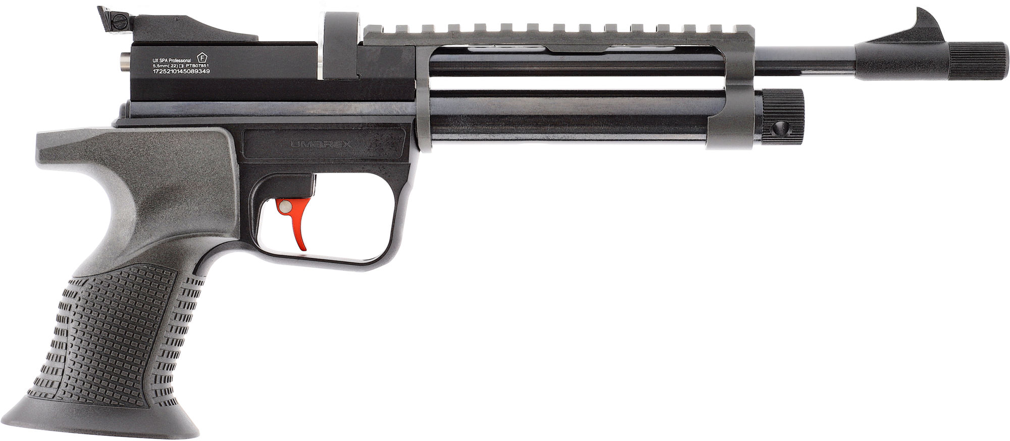 UX SPA Luftpistole CO2, Cal.4,5mm, 9 Schuss Magazin, Schwarz