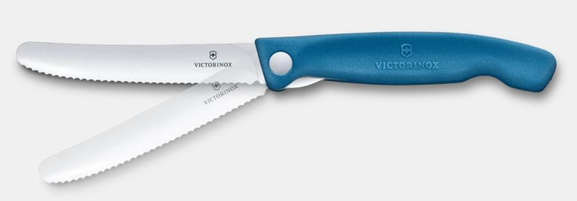 Victorinox Brotzeitmesser klappbar mit Rast, Blau NEU – Bild 2