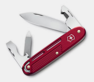 Victorinox Taschenmesser Synergy Alox mit Clip, 9 Funktionen, rot