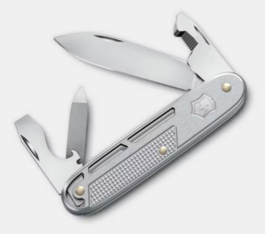Victorinox Taschenmesser Synergy Alox mit Clip, 9 Funktionen, silber