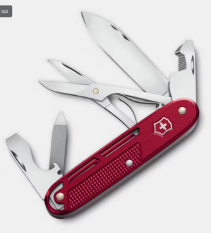 Victorinox Taschenmesser SynergyX Alox mit Clip, 10 Funktionen, rot
