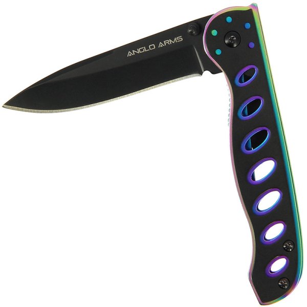 Anglo Arms Black Rainbow, Einhandmesser, Gürtelclip – Bild 3