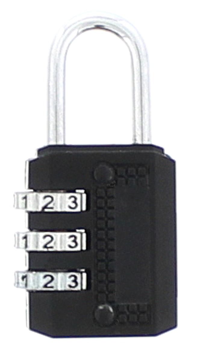 BGS Zahlenschloss mit 3 stelligem Code, schwarz