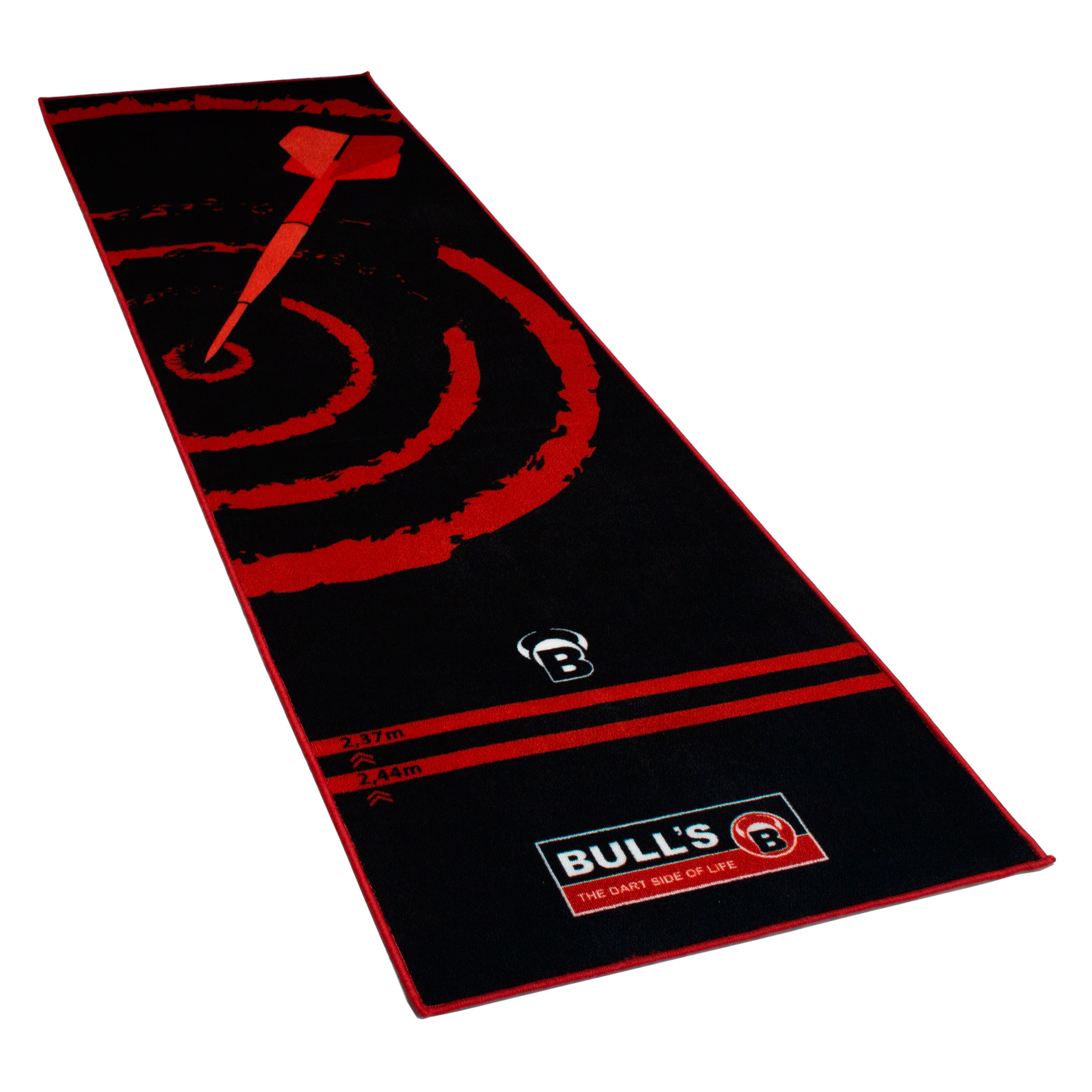 Dart Teppich Carpet Mat 140 mit Antirutsch, 280x80cm, Rot