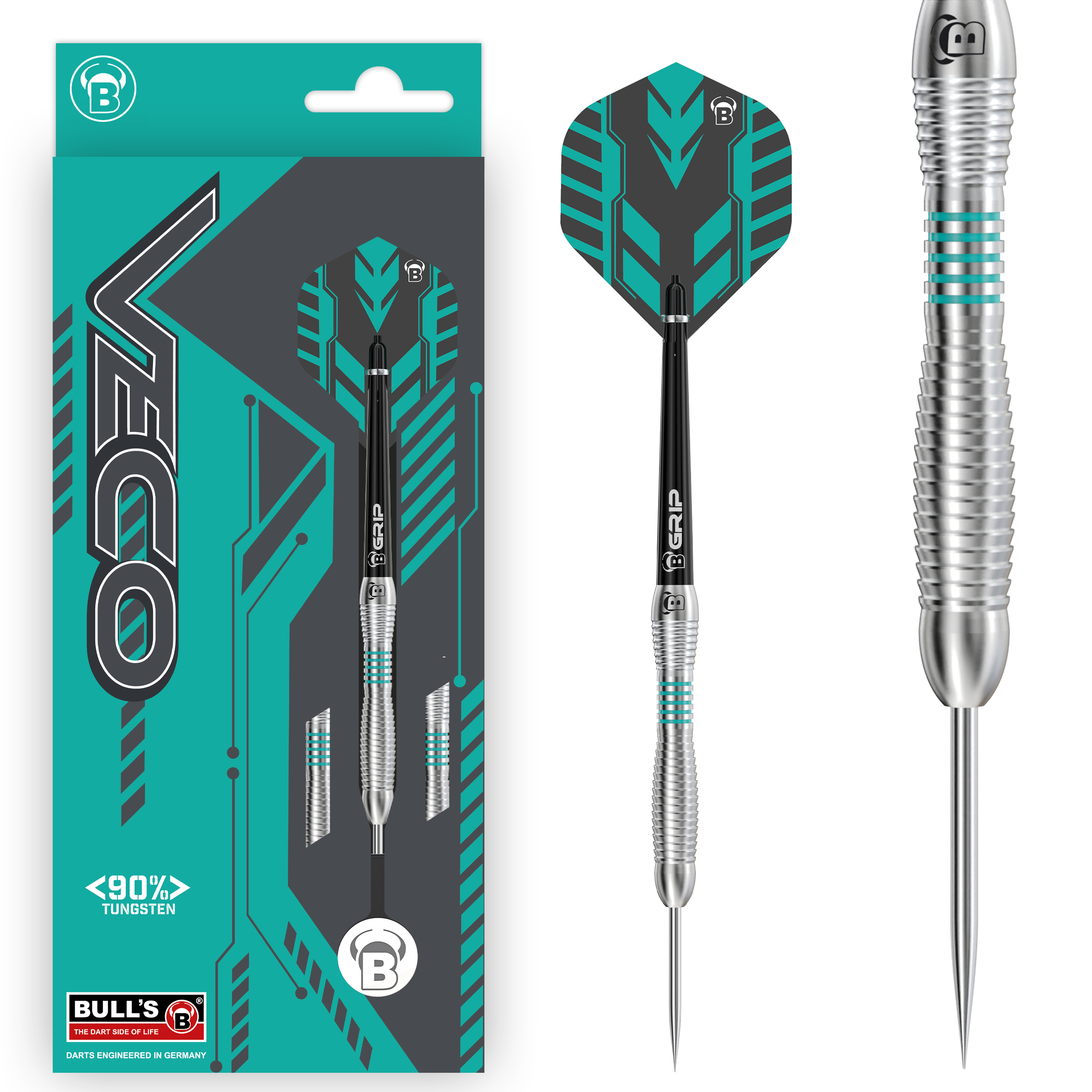 BULL'S Steeldart, Veco V3, 90% Tungsten, 25g, Grün