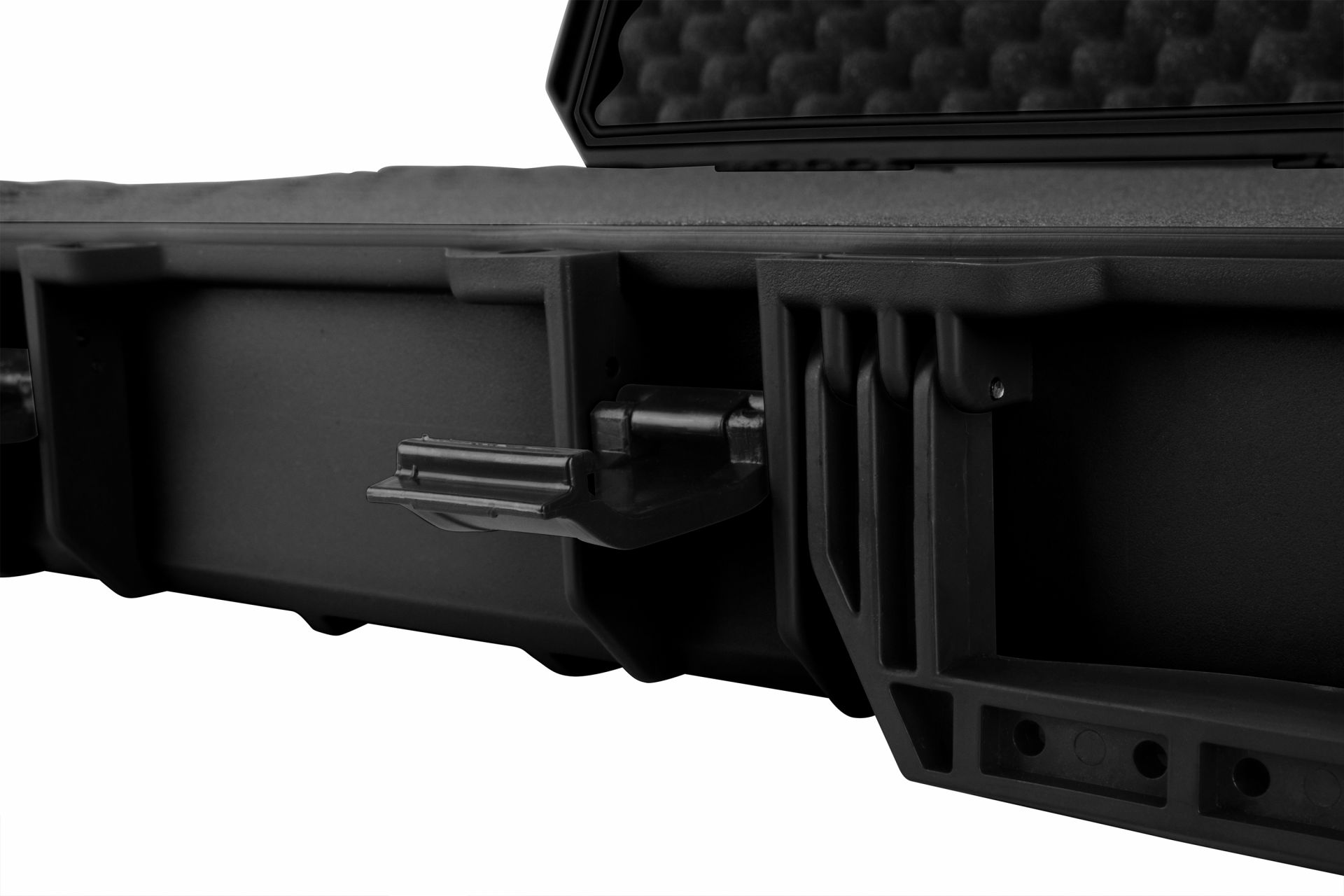 Kunststoffkoffer Lang mit Rollen in schwarz, 100x35x14cm – Bild 4