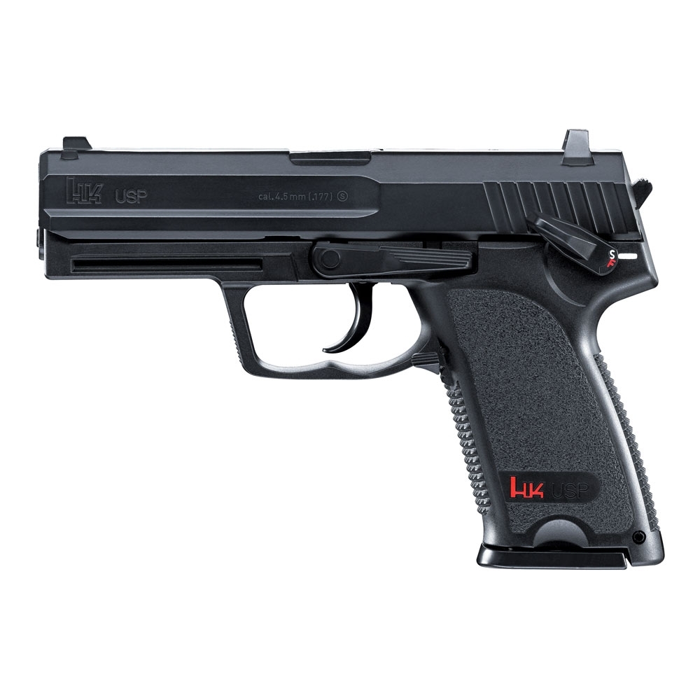 H&K USP, Luftpistole, schwarz, Cal. 4,5mm Rundkugeln (BBs) Co2