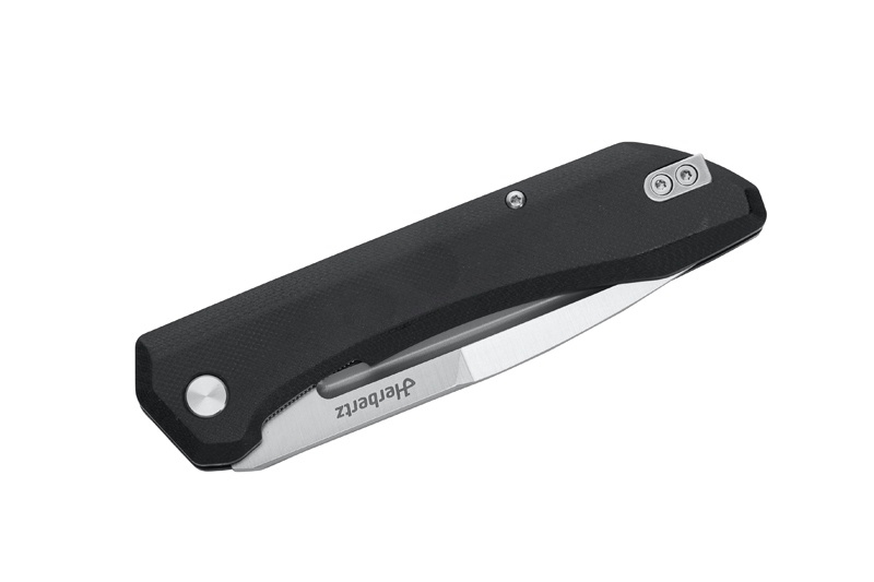 Herbertz Outdoor-Taschenmesser, Liner Lock, schwarz, G10 – Bild 6