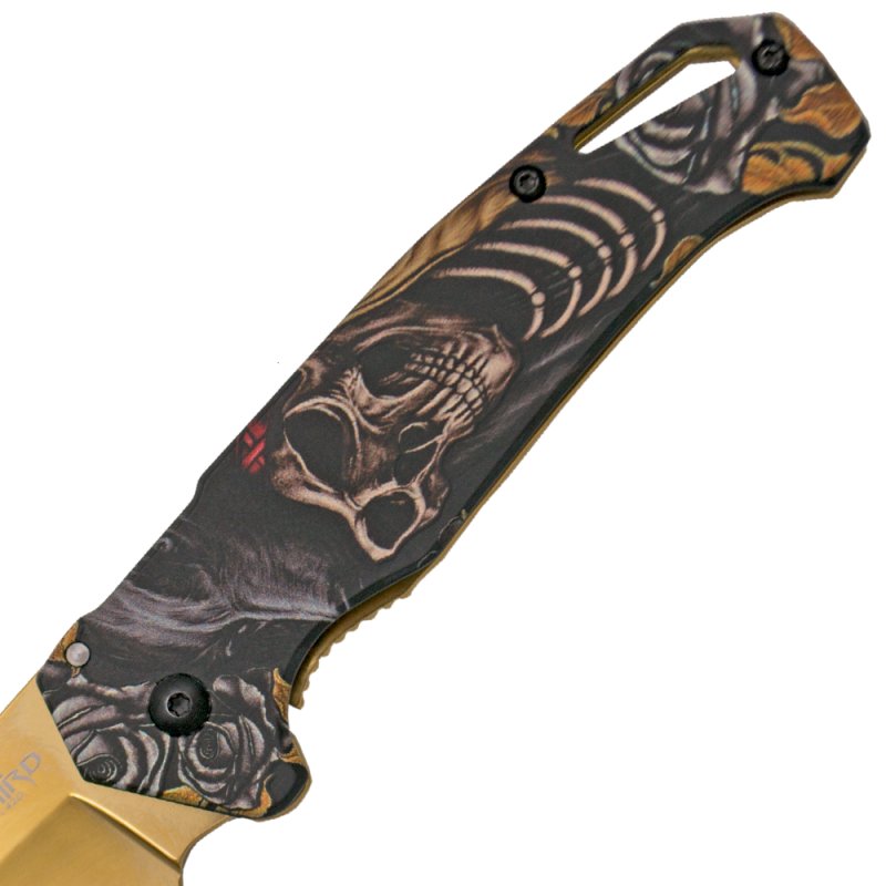 Third Gold Demon Taschenmesser, Nagelhau, Hosenclip – Bild 6