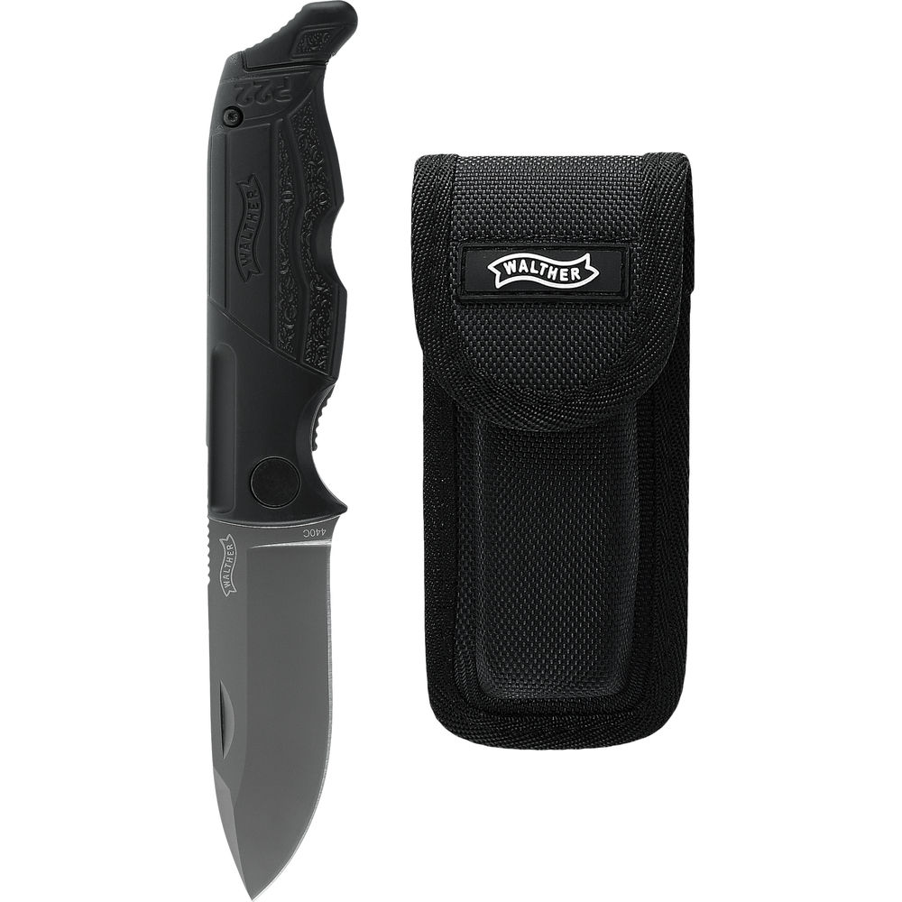 Walther P22 Knife, Taschenmesser, 440C-Stahl, Gürteltasche inklusive – Bild 4