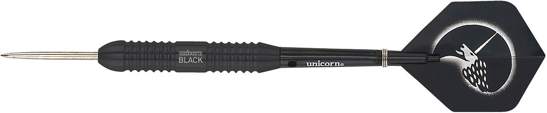 Unicorn Core Plus Black Steel Darts, 22g, Messing