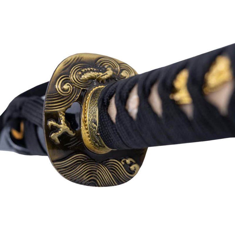 Amont Samurai-Katana mit Drachenmotiv, geschmiedete Klinge, Carbonstahl – Bild 3