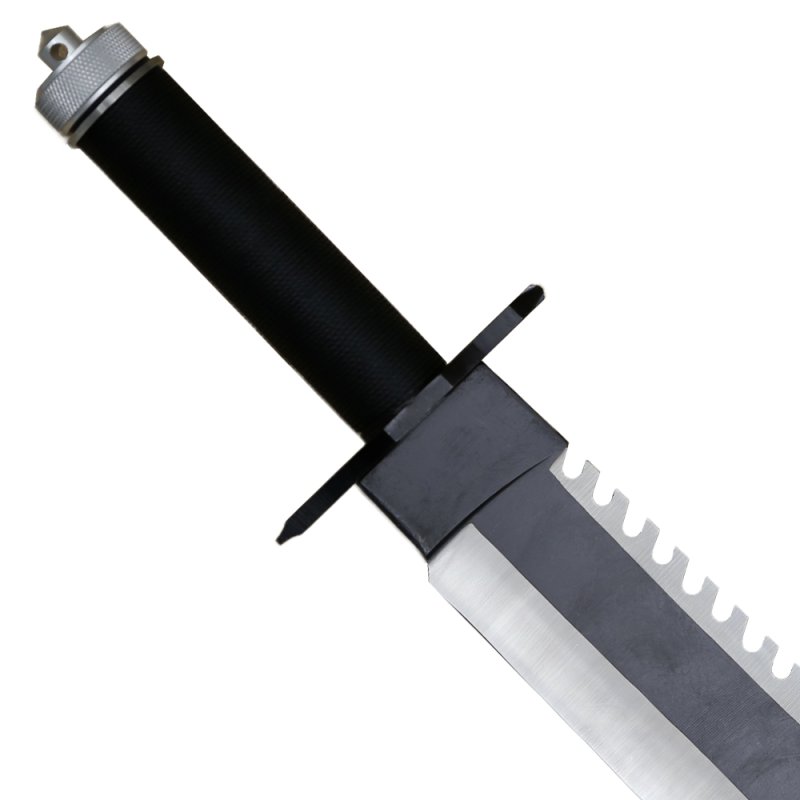 Anglo Arms Grosses Messer Rambo 2 Deluxe mit Lederscheide, Schwarz – Bild 5