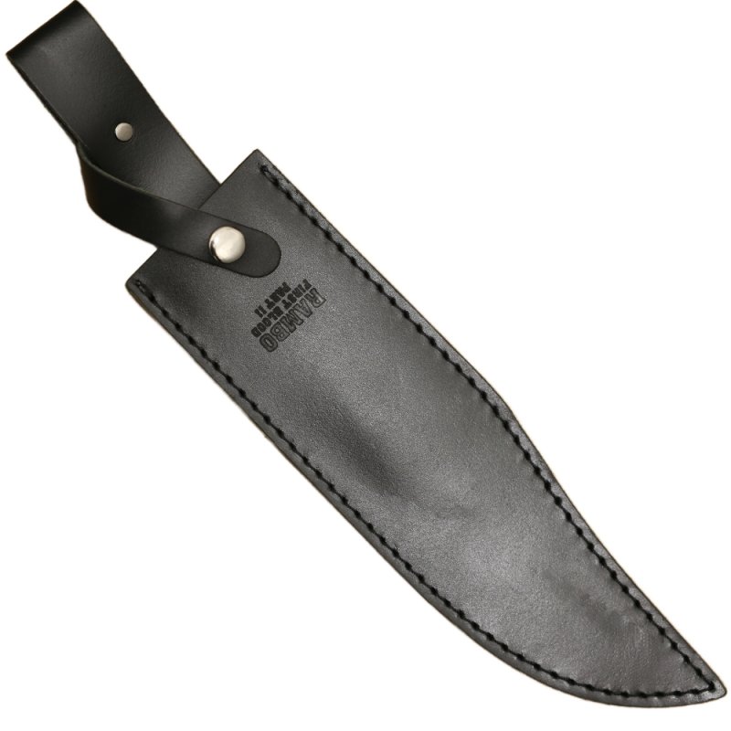Anglo Arms Grosses Messer Rambo 2 Deluxe mit Lederscheide, Schwarz – Bild 7