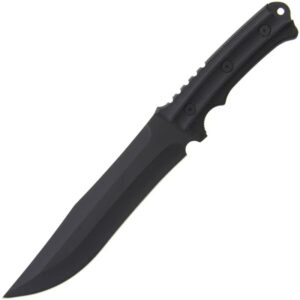 Anglo Arms Outdoormesser Full Tang, Nylonscheide, Schwarz