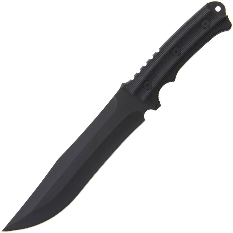 Anglo Arms Outdoormesser Full Tang, Nylonscheide, Schwarz